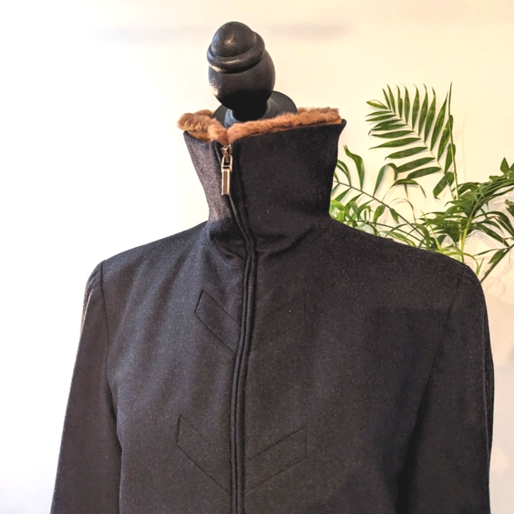 Giorgio Armani Collezioni Wool, Cashmere And Shearling Jkt